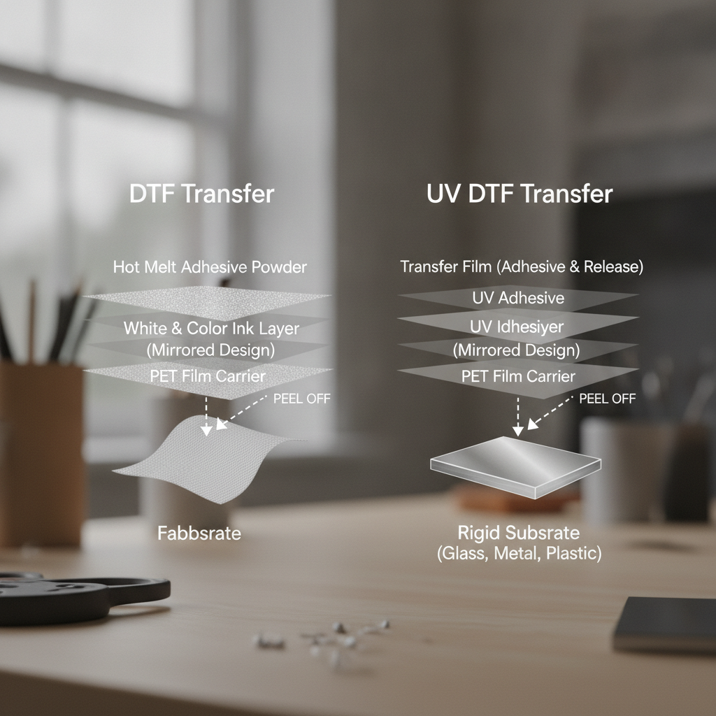 Diagram comparing DTF